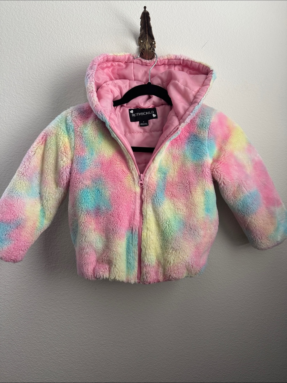 Rothschild Pink Quilted-Lined Faux Fur Hooded Jacket